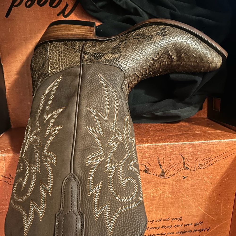 Freebird by Steven Brown Python Boots Size 12